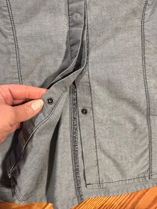 5.11 Tactical Blue Gray Long Sleeve Snap-Up Shirt with Pockets size M - Picture 5 of 12